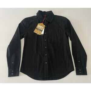 Topo Designs Shirt Womens S Black Button Up Dirt Shirt Outdoors Organic Cotton